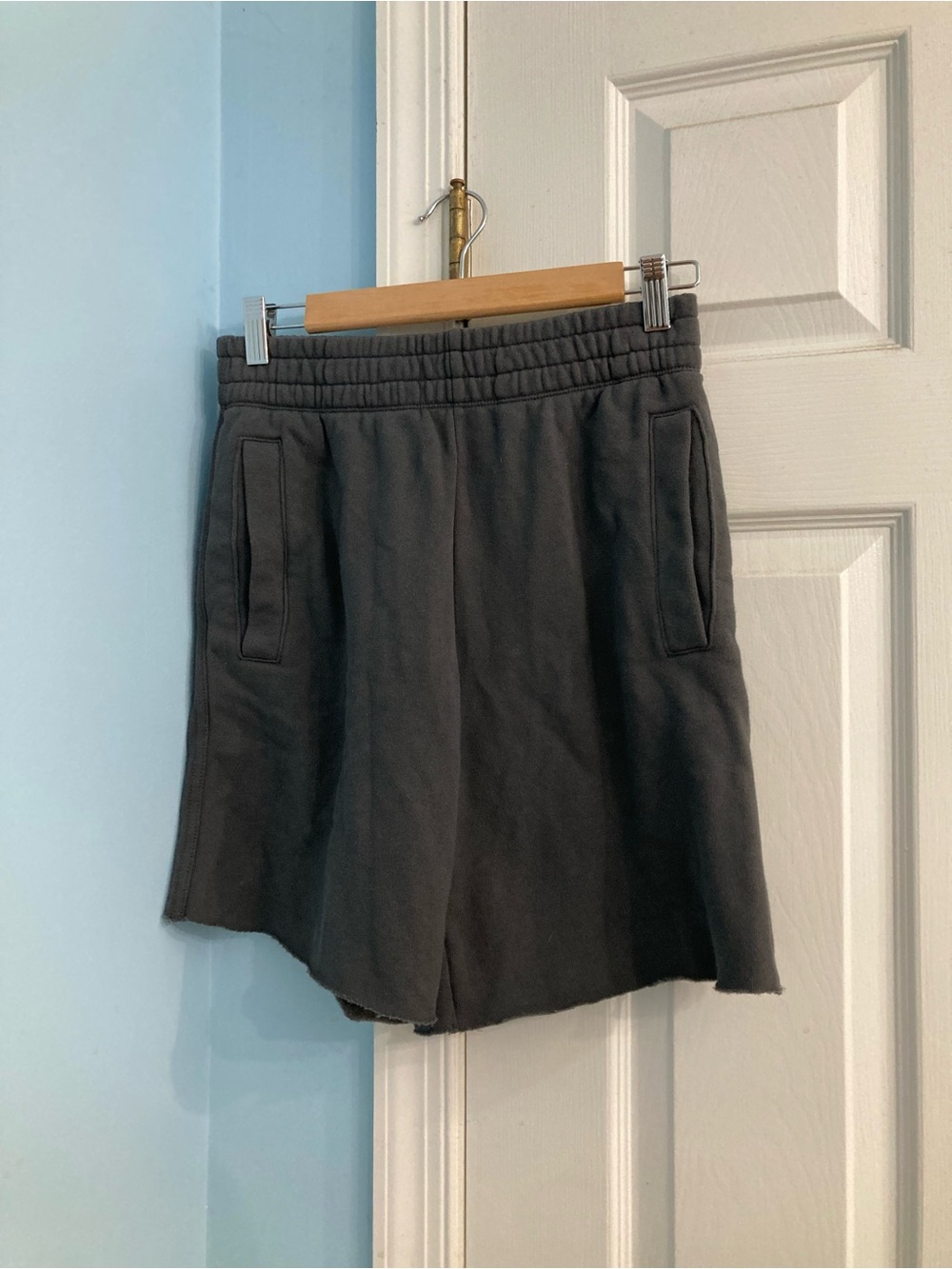 aerie Charcoal Elastic-Waist Athletic Shorts